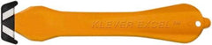 Klever Innovations - Fixed Safety Cutter - 1-1/4" Carbon Steel Blade, Orange Plastic Handle, 1 Blade Included - Americas Tooling