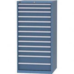 LISTA - 13 Drawer, 124 Compartment Bright Blue Steel Modular Storage Cabinet - Americas Tooling