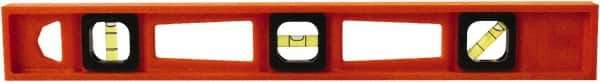 Johnson Level & Tool - 18" Long 3 Vial I-Beam Level - Structo-Cast, Orange - Americas Tooling