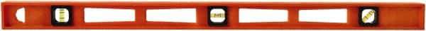 Johnson Level & Tool - 36" Long 3 Vial I-Beam Level - Structo-Cast, Orange - Americas Tooling