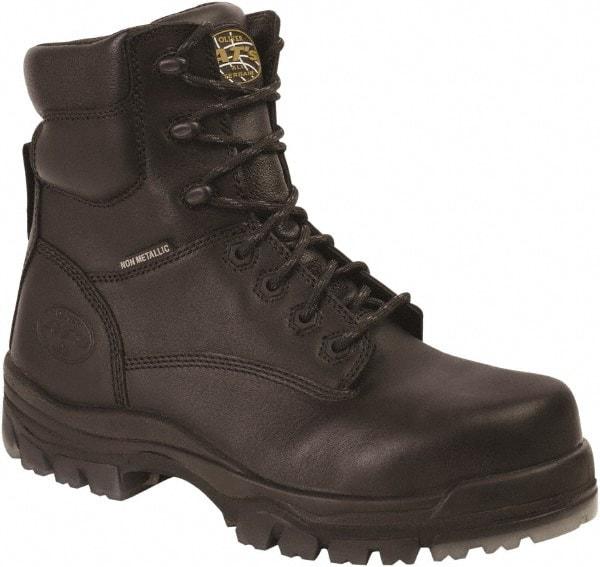 OLIVER - Men's Size 12 Wide Width Composite Work Boot - Black, Leather Upper, Rubber Outsole, 6" High, Lace-Up - Americas Tooling