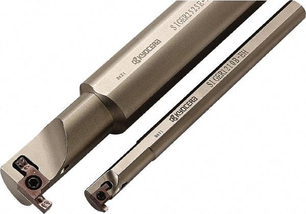 Kyocera - Sige, Internal, Right Hand, 1.5mm Max Depth of Cut, 0.039 to 0.197" Groove Width, Indexable Grooving Tool Holder - Multiple Insert Compatibility, 7.2mm Shank Width, 100mm OAL, Through Coolant - Americas Tooling