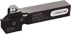 Kyocera - KGD, External, Right Hand, 9.9822mm Max Depth of Cut, 5 to 6mm Groove Width, Indexable Grooving Tool Holder - Multiple Insert Compatibility, 1" Shank Height, 1" Shank Width, 5.51" OAL - Americas Tooling