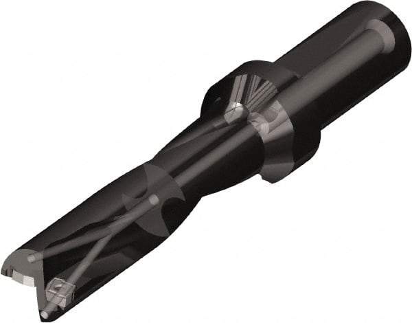 Kyocera - 132mm Max Drill Depth, 3xD, 44mm Diam, Indexable Insert Drill - 2 Inserts, 40mm Shank Diam, Whistle Notch Shank - Americas Tooling