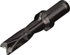 Kyocera - 5.31" Max Drill Depth, 5xD, 1.062" Diam, Indexable Insert Drill - 2 Inserts, 1-1/4" Shank Diam, Whistle Notch Shank - Americas Tooling