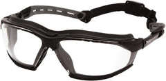 PYRAMEX - Clear Lenses, Framed Safety Glasses - Anti-Fog, Size Universal, Wrap Around - Americas Tooling