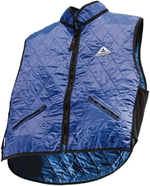 Techniche - Size M, Blue Cooling Vest - Zipper Front, Nylon, HyperKewl - Americas Tooling