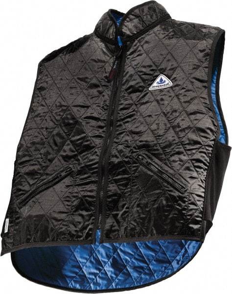 Techniche - Size 3XL, Black Cooling Vest - Zipper Front, Nylon, HyperKewl - Americas Tooling