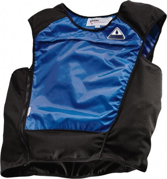 Techniche - Size S, Black & Blue Cooling Vest - Pullover, Nylon, HyperKewl - Americas Tooling