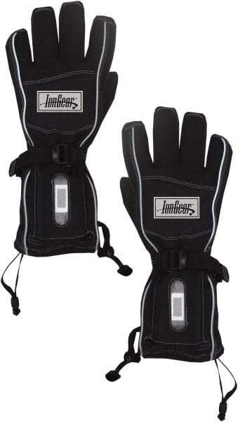 Techniche - Size L/XL Work Gloves - For General Purpose, Palm & Fingers Coated, Gauntlet Cuff, Full Fingered, Black, Paired - Americas Tooling