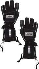 Techniche - Size S/M Work Gloves - For General Purpose, Palm & Fingers Coated, Gauntlet Cuff, Full Fingered, Black, Paired - Americas Tooling