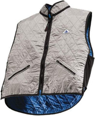 Techniche - Size L, Silver Cooling Vest - Zipper Front, Nylon, HyperKewl - Americas Tooling