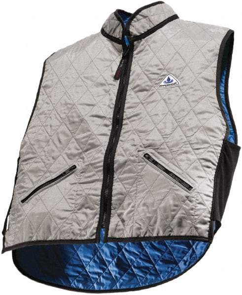 Techniche - Size S, Silver Cooling Vest - Zipper Front, Nylon, HyperKewl - Americas Tooling