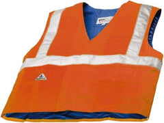 Techniche - Size 2X/3XL, High Visibility Orange Cooling Vest - Hook & Loop Front, Polyester, HyperKewl - Americas Tooling