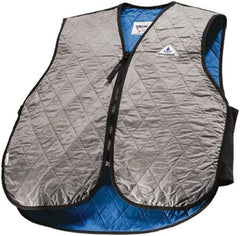 Techniche - Size XL, Silver Cooling Vest - Zipper Front, Nylon, HyperKewl - Americas Tooling