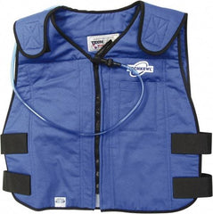 Techniche - Size 2XL, Blue Cooling Vest - Zipper Front, Cotton - Americas Tooling