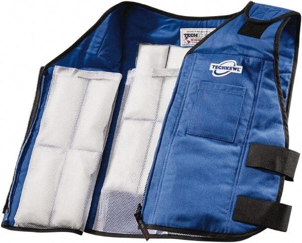 Techniche - Size L/XL, Blue Cooling Vest - Zipper Front, Nomex - Americas Tooling