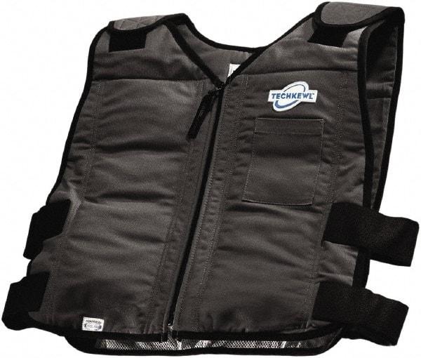 Techniche - Size M/L, Black Cooling Vest - Zipper Front, Cotton - Americas Tooling