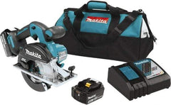 Makita - 18 Volt, 5-7/8" Blade, Cordless Circular Saw - 3,900 RPM, 2 Lithium-Ion Batteries Included - Americas Tooling