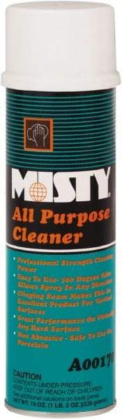 Misty - 20 oz Aerosol All-Purpose Cleaner - Foam, Ammonia, Mint - Americas Tooling