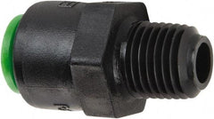 Parker - 1/4" Kynar Check Valve - Inline, Push-to-Connect x MNPT, 300 WOG - Americas Tooling