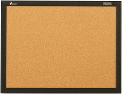 Ability One - Cork Bulletin Boards; Style: Open Cork Bulletin Board ; Color: Natural Tan ; Material: Aluminum Frame ; Width (Inch): 24 ; Height (Inch): 18 - Exact Industrial Supply