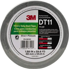 3M - 2" x 32m Black Duct Tape - 17 mil, Rubber Adhesive, Polyethylene Film Backing, Series DT17 - Americas Tooling