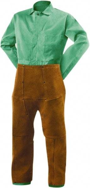 Steiner - Size Universal Leather Welding Chaps - No Pockets, Brown, Nonhazardous Protection - Americas Tooling