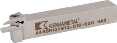 Kennametal - A4SB, External, Right Hand, 19mm Max Depth of Cut, 5mm Min Groove Width, Indexable Grooving Tool Holder - A4G0500M4SP04B Insert Compatibility, 25.4mm Shank Height, 25.4mm Shank Width, 6" OAL - Americas Tooling