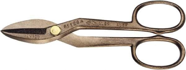 Ampco - 4-1/2" Length of Cut, Straight Pattern Tinner's Snip - 14" OAL, Nickel Aluminum Bronze Blade - Americas Tooling