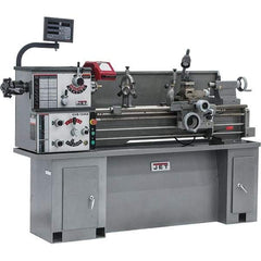 Jet - 13" Swing, 40" Between Centers, 230 Volt, Single Phase Bench Lathe - 5MT Taper, 2 hp, 70 to 2,000 RPM, 1-1/2" Bore Diam, 32" Deep x 47" High x 71" Long - Americas Tooling