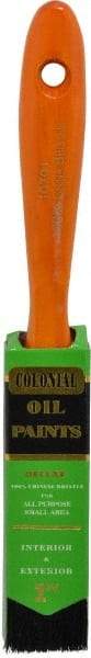 Premier Paint Roller - 1" Flat Hog Varnish Brush - 2-1/4" Bristle Length, 6-1/4" Wood Handle - Americas Tooling