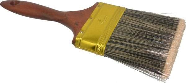 Premier Paint Roller - 4" Flat Synthetic Varnish Brush - 3-1/2" Bristle Length, 6" Wood Handle - Americas Tooling