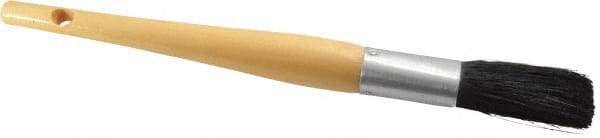 Premier Paint Roller - 1/2" Oval Hog Sash Brush - 2-1/4" Bristle Length, 6" Wood Handle - Americas Tooling