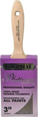 Premier Paint Roller - 3" Flat Synthetic Varnish Brush - 3-1/4" Bristle Length, 7-1/4" Wood Handle - Americas Tooling