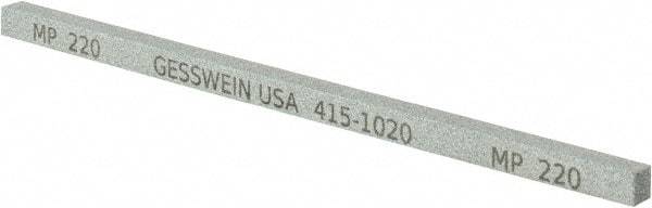 Made in USA - 220 Grit Silicon Carbide Square Polishing Stone - Very Fine Grade, 5/32" Wide x 4" Long x 5/32" Thick - Americas Tooling