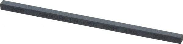 Made in USA - 320 Grit Silicon Carbide Square Polishing Stone - Extra Fine Grade, 5/32" Wide x 6" Long x 5/32" Thick - Americas Tooling