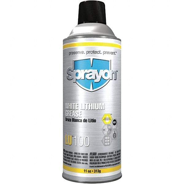 Sprayon - 11 oz Aerosol Lithium General Purpose Grease - Off White, 275°F Max Temp, NLGIG 2, - Americas Tooling