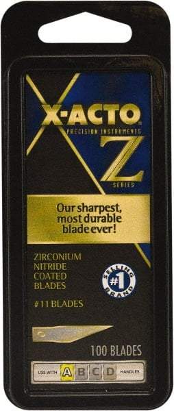 X-ACTO - 100 Piece ZrN-Coated Steel Hobby Blade - Americas Tooling