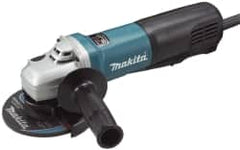 Makita - 5" Wheel Diam, 11,500 RPM, Corded Angle & Disc Grinder - 5/8-11 Spindle, 120 Volts, 13 Amps - Americas Tooling