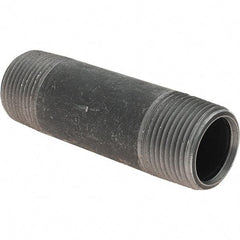 Value Collection - 1" Diam x 4" Long Steel Black Pipe Nipple - Threaded - Americas Tooling