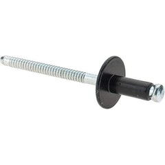 Made in USA - Aluminum Peel Blind Rivet - Aluminum Mandrel, 0.046" to 0.0203" Grip, 3/16" Head Diam, - Americas Tooling