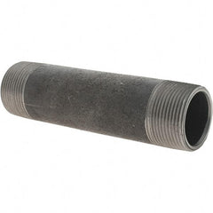 Value Collection - 1-1/4" Diam x 6" Long Steel Black Pipe Nipple - Threaded - Americas Tooling