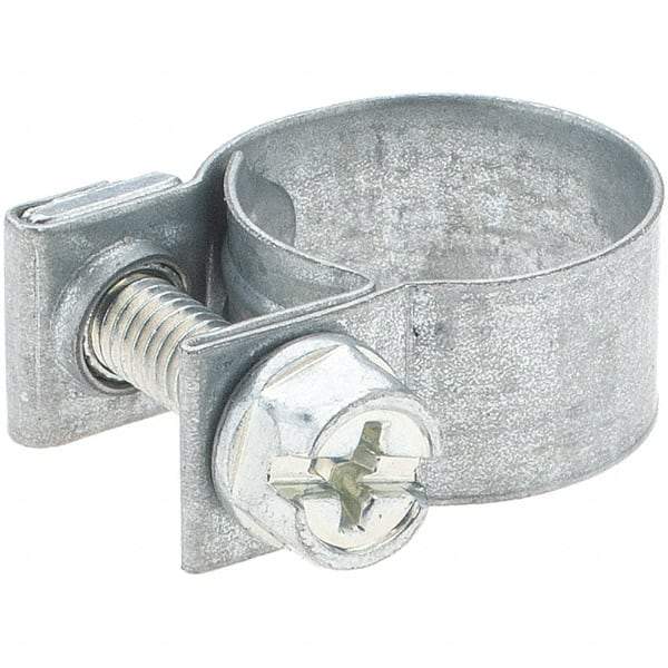 Value Collection - SAE Size 14, 13-1/2 to 14-1/2mm Diam, Chromate Steel Fuel Injection Hose Worm Drive Clamp - 9mm Wide - Americas Tooling