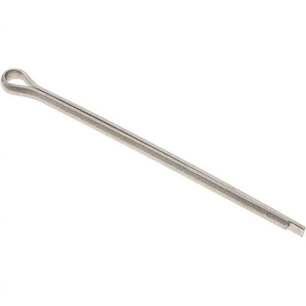 Value Collection - 1/8" Diam x 2-1/2" Long Extended Prong Cotter Pin - Grade 18-8, Uncoated, Stainless Steel - Americas Tooling