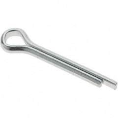 Value Collection - 1/4" Diam x 1-1/2" Long Extended Prong Cotter Pin - Grade 2, Zinc-Plated, Steel - Americas Tooling