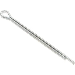 Value Collection - 1/8" Diam x 2" Long Extended Prong Cotter Pin - Grade 2, Zinc-Plated, Steel - Americas Tooling