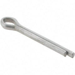 Value Collection - 1/8" Diam x 1" Long Extended Prong Cotter Pin - Grade 2, Zinc-Plated, Steel - Americas Tooling