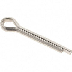 Value Collection - 5/32" Diam x 1" Long Extended Prong Cotter Pin - Grade 18-8, Uncoated, Stainless Steel - Americas Tooling