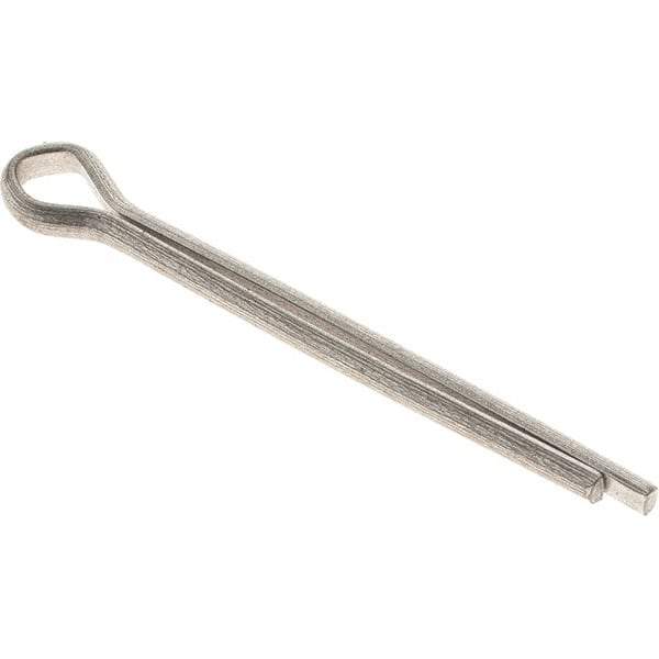 Value Collection - 1/8" Diam x 1-1/2" Long Extended Prong Cotter Pin - Grade 18-8, Uncoated, Stainless Steel - Americas Tooling